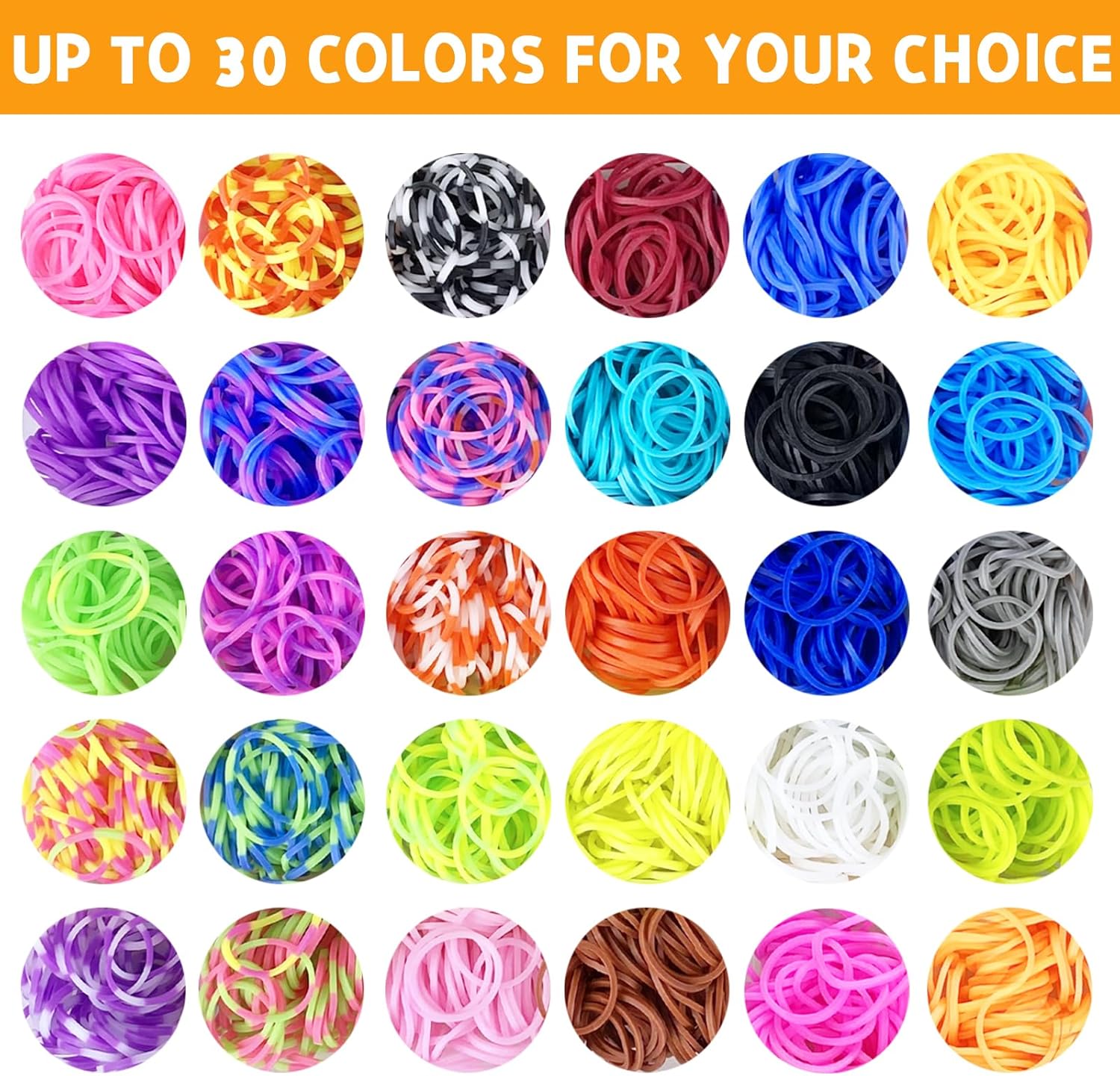 Thumbnail 1 de Jsdoin 2700+ Loom Bänder Kit mit 30 Farben, Clips, Charms & Zubehör für DIY-Freundschaftsbänder