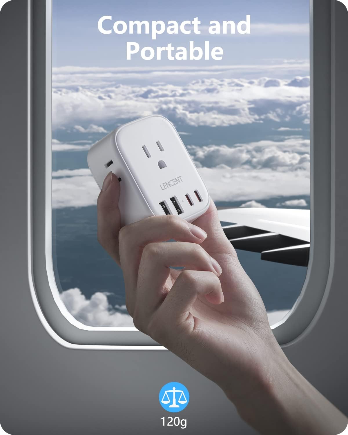 Thumbnail 6 de LENCENT European Travel Plug Adapter with 4 USB Ports