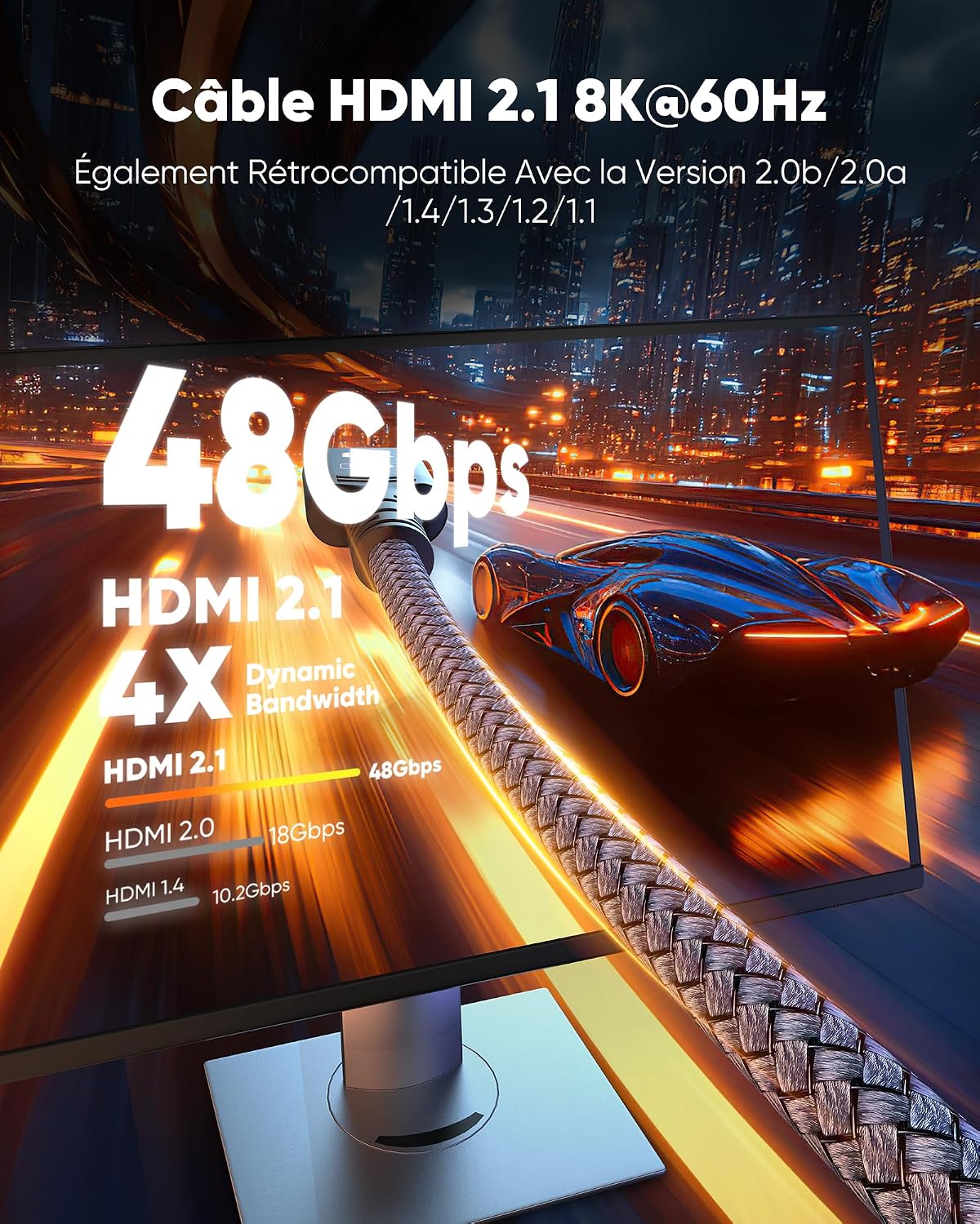 Thumbnail 4 de Câble HDMI Snowkids 8K 30 m ⚡