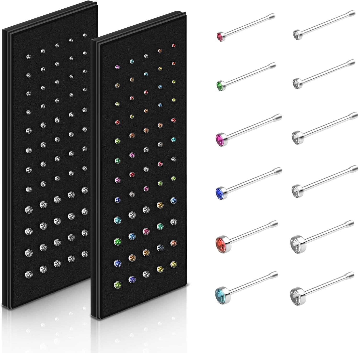 Thumbnail 4 de Aucuu 120Pcs Piercing Nariz Titanio 316L