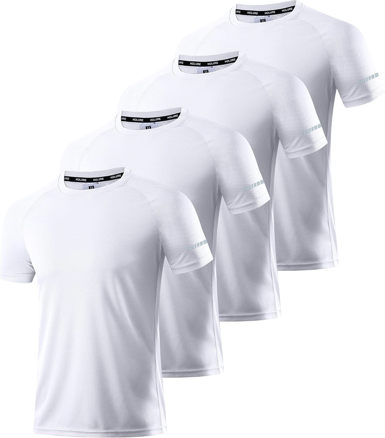 Detalle de Holure Men's Quick-Dry Sportswear T-Shirts: Breathable, Moisture-Wicking 4-Way Stretch Tops