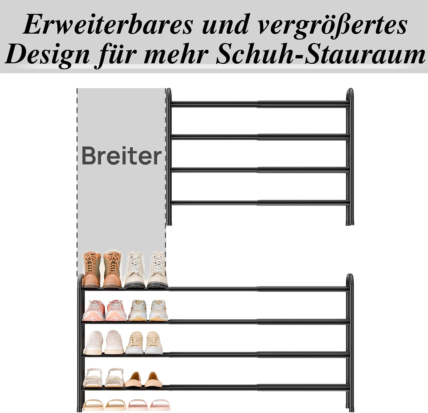 Thumbnail 3 de ENJOYBASICS Schuhregal 45 bis 118 cm