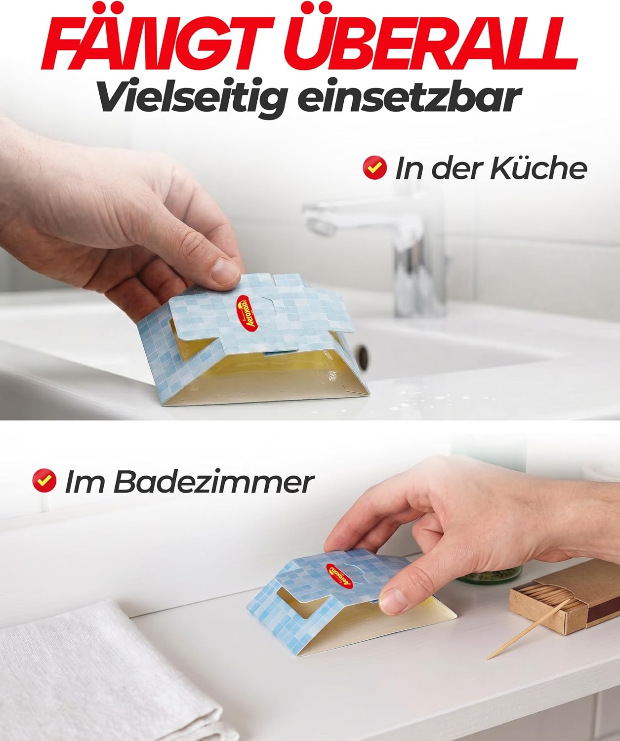 Thumbnail 6 de Aeroxon Silberfischfalle 10 Stück – diskrete, langfristige Lösung gegen Silberfische und Papierfische