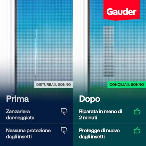 Detalle de GAUDER Nastro Riparazione Zanzariere (1 m x 50 mm - nero)