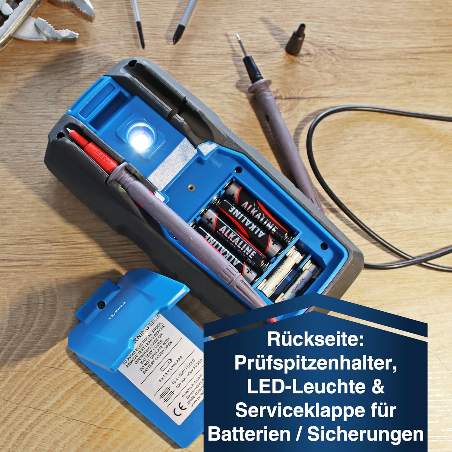 Thumbnail 4 de PeakTech P 3350 – True RMS Multimeter mit Digitalanzeige, 6000 Counts, Auto-Range, 10 A, CAT III 600 V