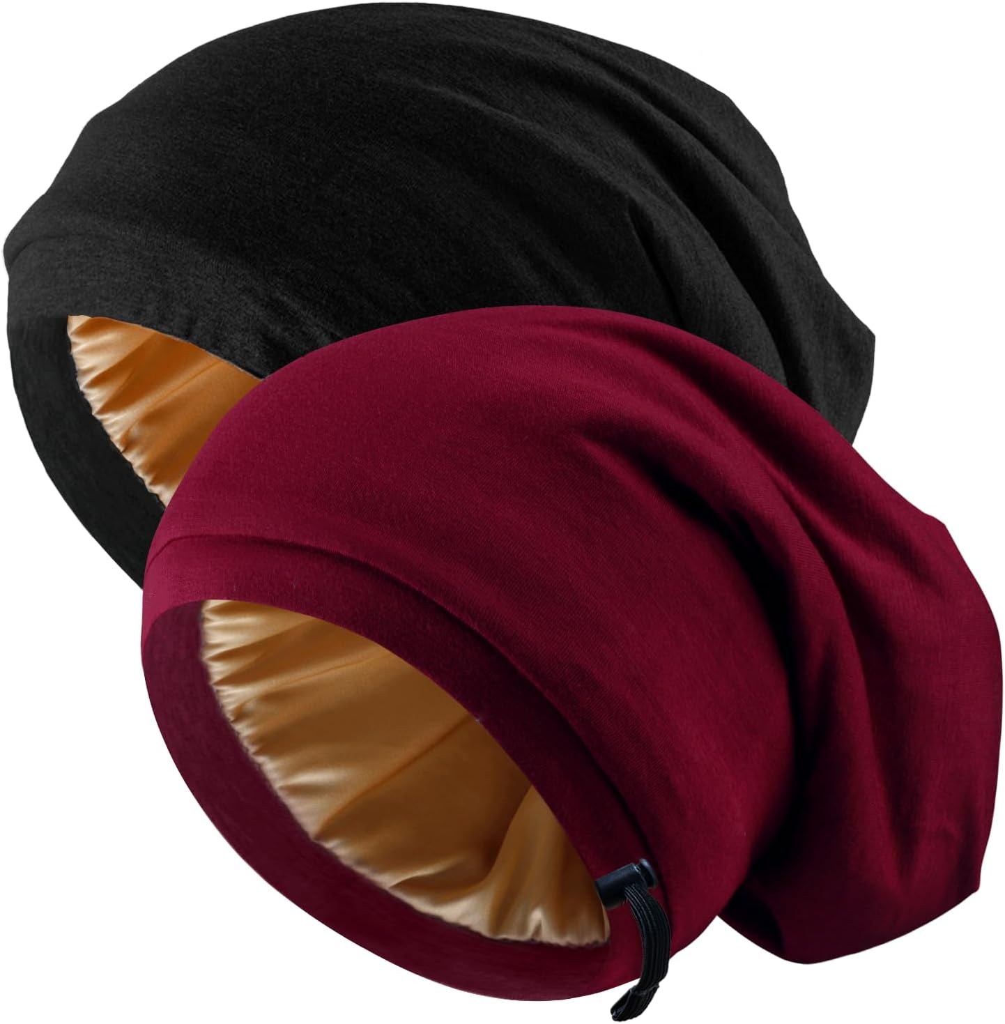 NICPOO Silk Sleep Bonnet 2-Pack