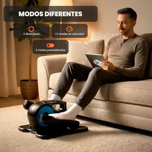 Detalle 2 de JUPPLIES Mini Elíptica Eléctrica para Personas Mayores: 12 Velocidades, Control Remoto y Pantalla LED