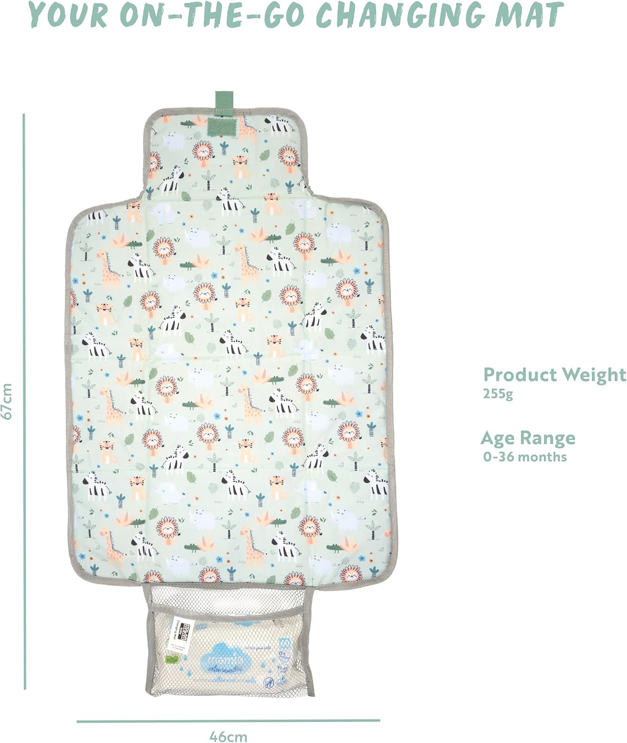 Thumbnail 5 de Polar Gear Baby Changing Mat – Wipe-Clean, Foldable Safari Mat for Travel