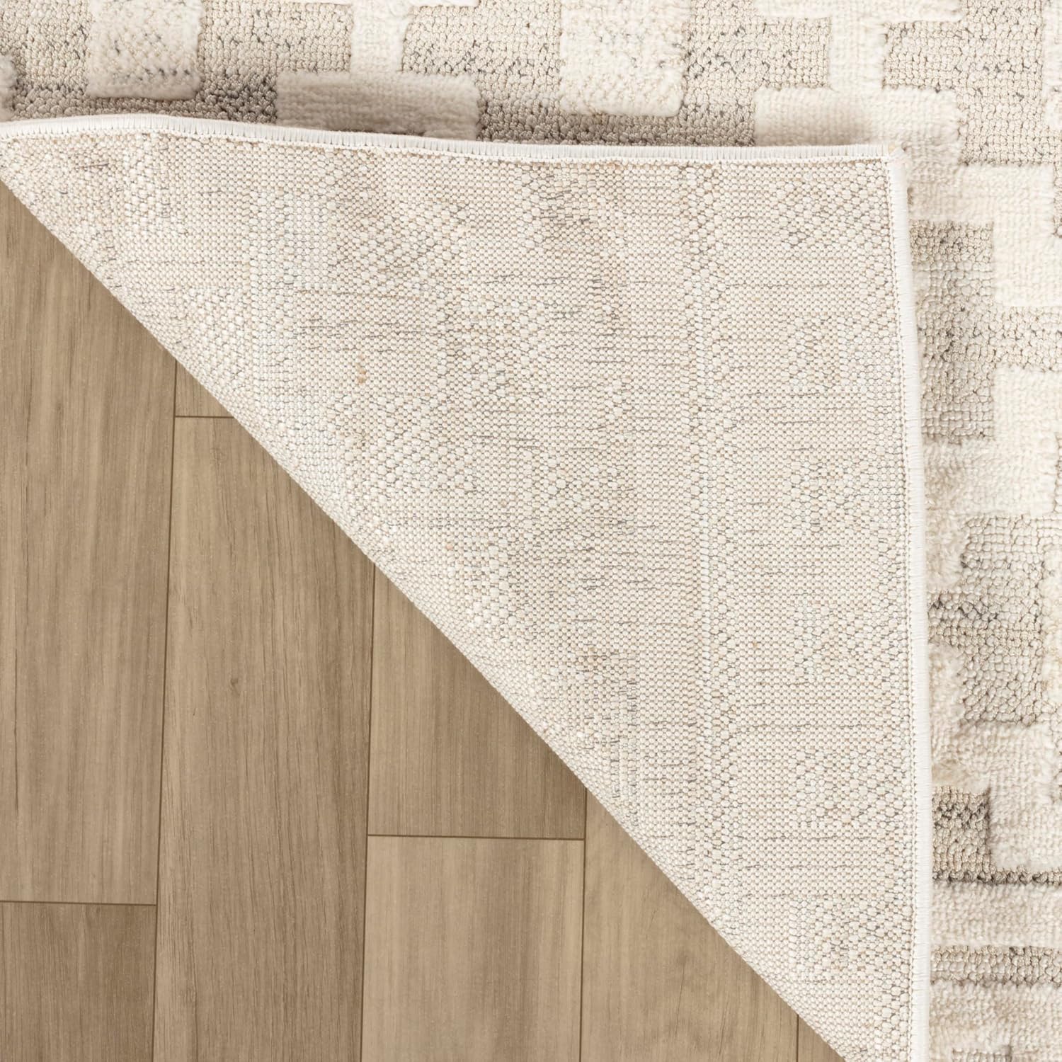 Thumbnail 6 de Rug Branch Astra Talis Geometric Area Rug, Beige & Cream, Washable, 7' x 10