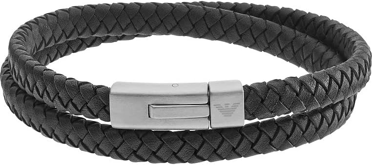 Detalle de Emporio Armani Herren-Armband EGS2176040 aus Edelstahl, silbern, 18,5 cm
