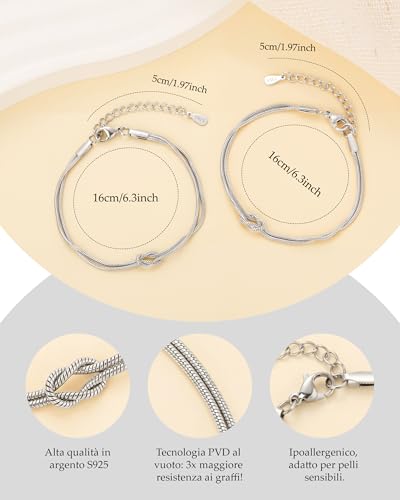 Detalle 1 de J.Fée bracciali di coppia in argento 925