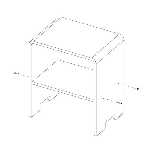 Detalle 2 de Ripiano in cristallo Acrílico per sgabello Agplex – eleganza resistente