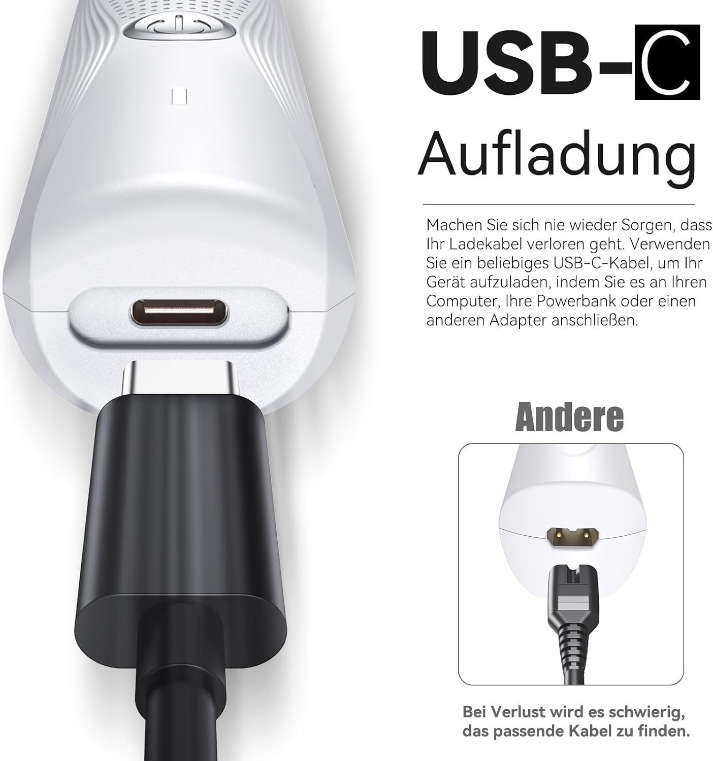 Thumbnail 5 de Bautrium Leise Schermaschine Katze Set USB‑C Aufladung