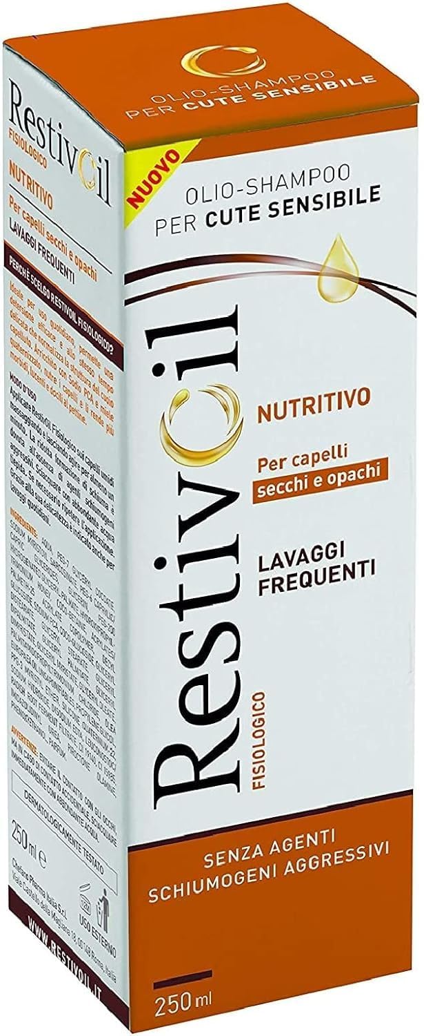 Detalle de RestivOil Shampoo Fisiologico Nutriente per Capelli Secchi e Opachi, 250 ml