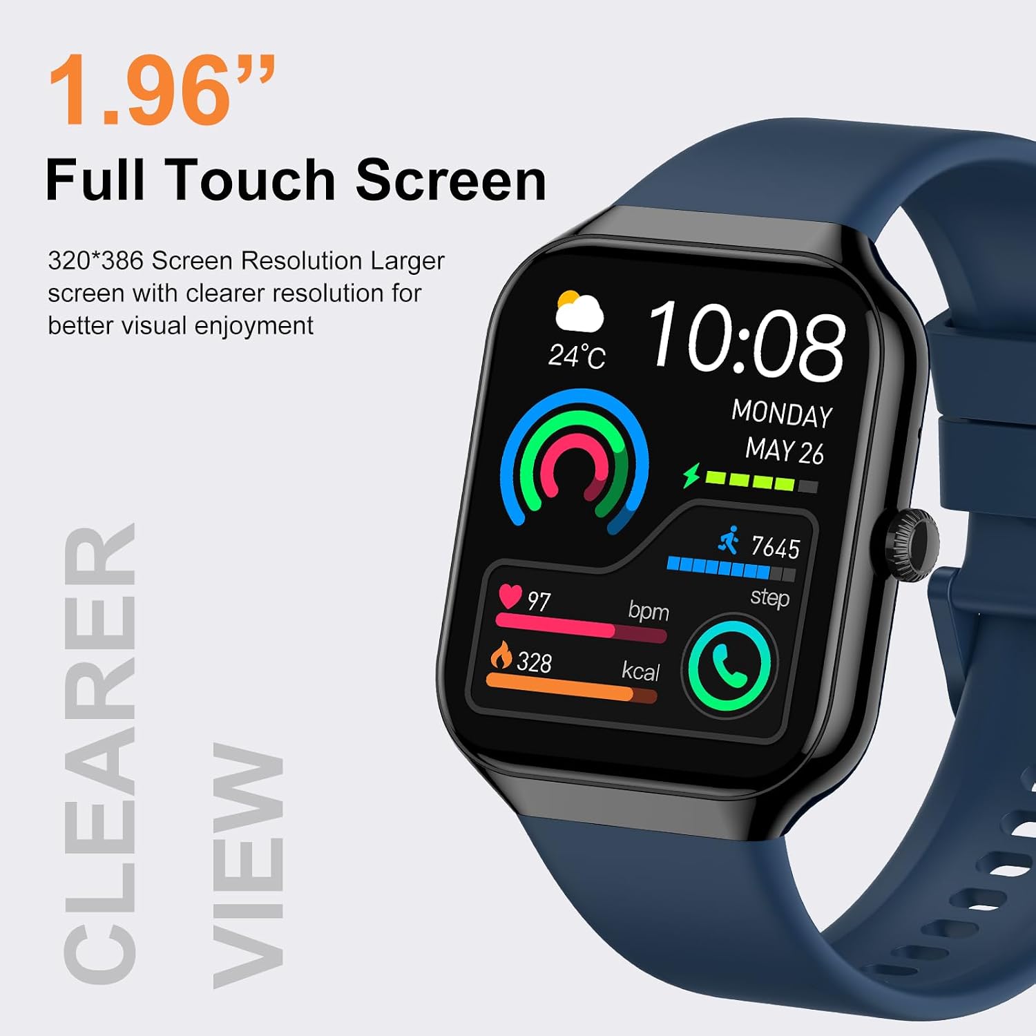 Thumbnail 1 de Smart Watch for Men & Women with Bluetooth Calling and 1.96” HD Display