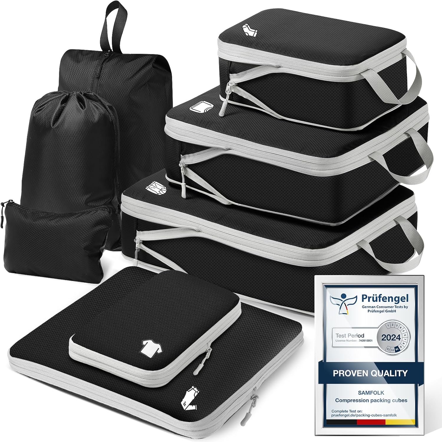 Detalle de Koffer Organizer Packing Cubes 8-teilig