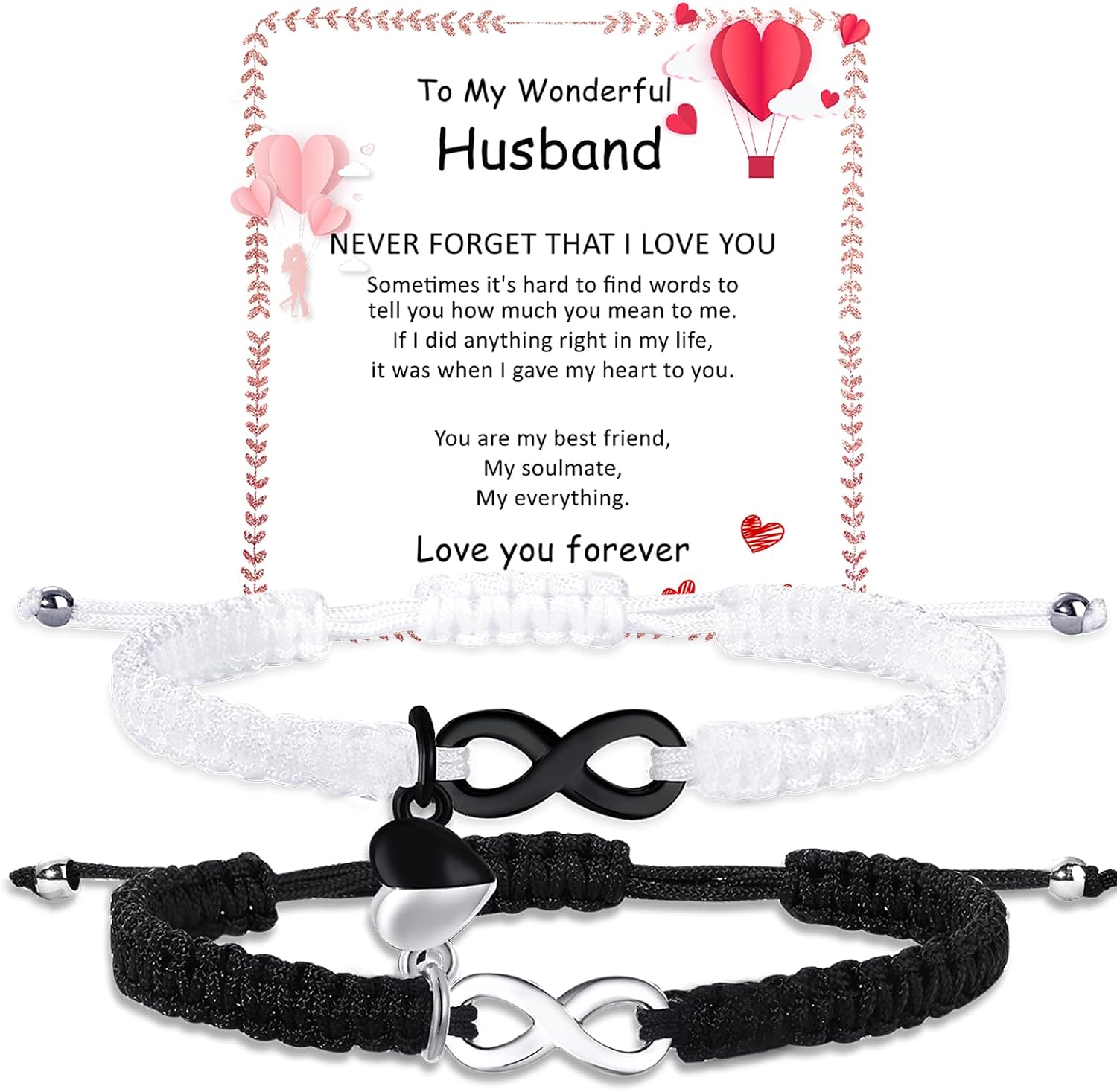 Detalle de Valentines Day Matching Infinity Rope Bracelets for Couples