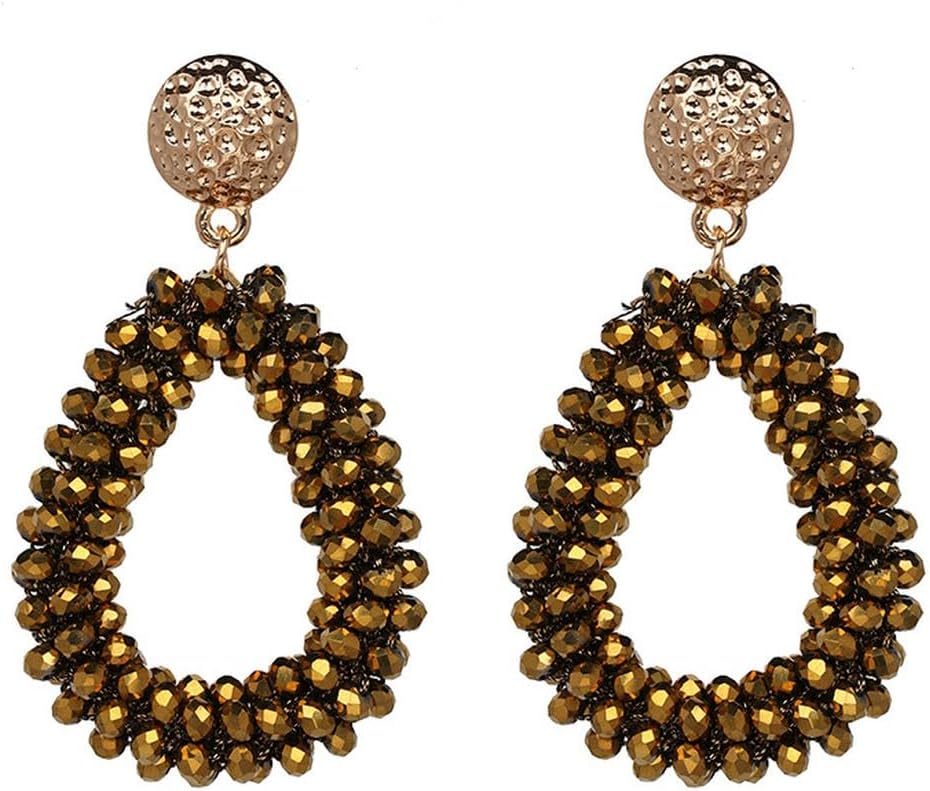 Thumbnail 6 de Bohemian Ohrringe mit tropfenförmigem Kristallhänge für Damen – handgewebter Crystal-Drop Schmuck, ca. 14 g pro Paar