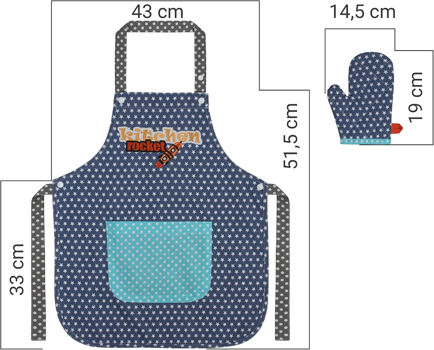 Detalle 2 de Toque de chef enfant Emily's Check 468.550 – Kitchen Rocket, toque adjustable pour enfants