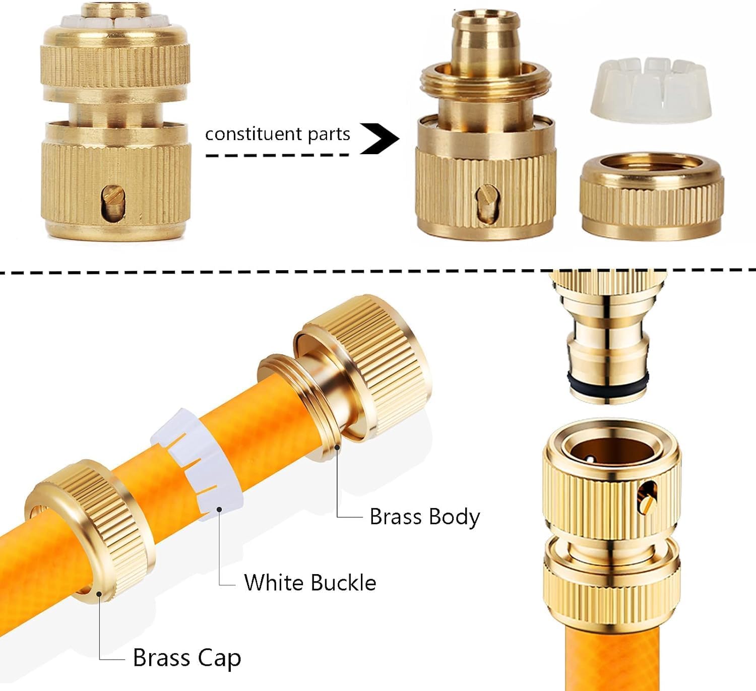 Thumbnail 2 de Wzzy Gurden Wasserhahn Adapter – universeller Schlauchverbinder mit Schnellanschluss (für 22 mm/24 mm)