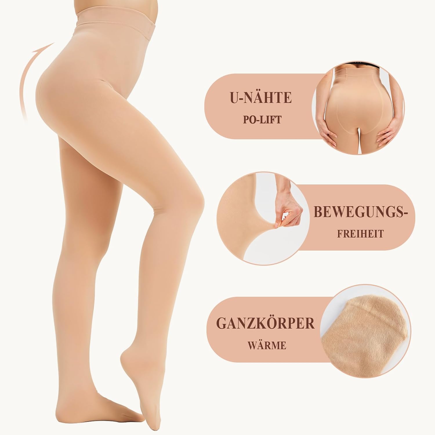 Thumbnail 3 de Nebalia Thermo Strumpfhose Damen mit Fleece