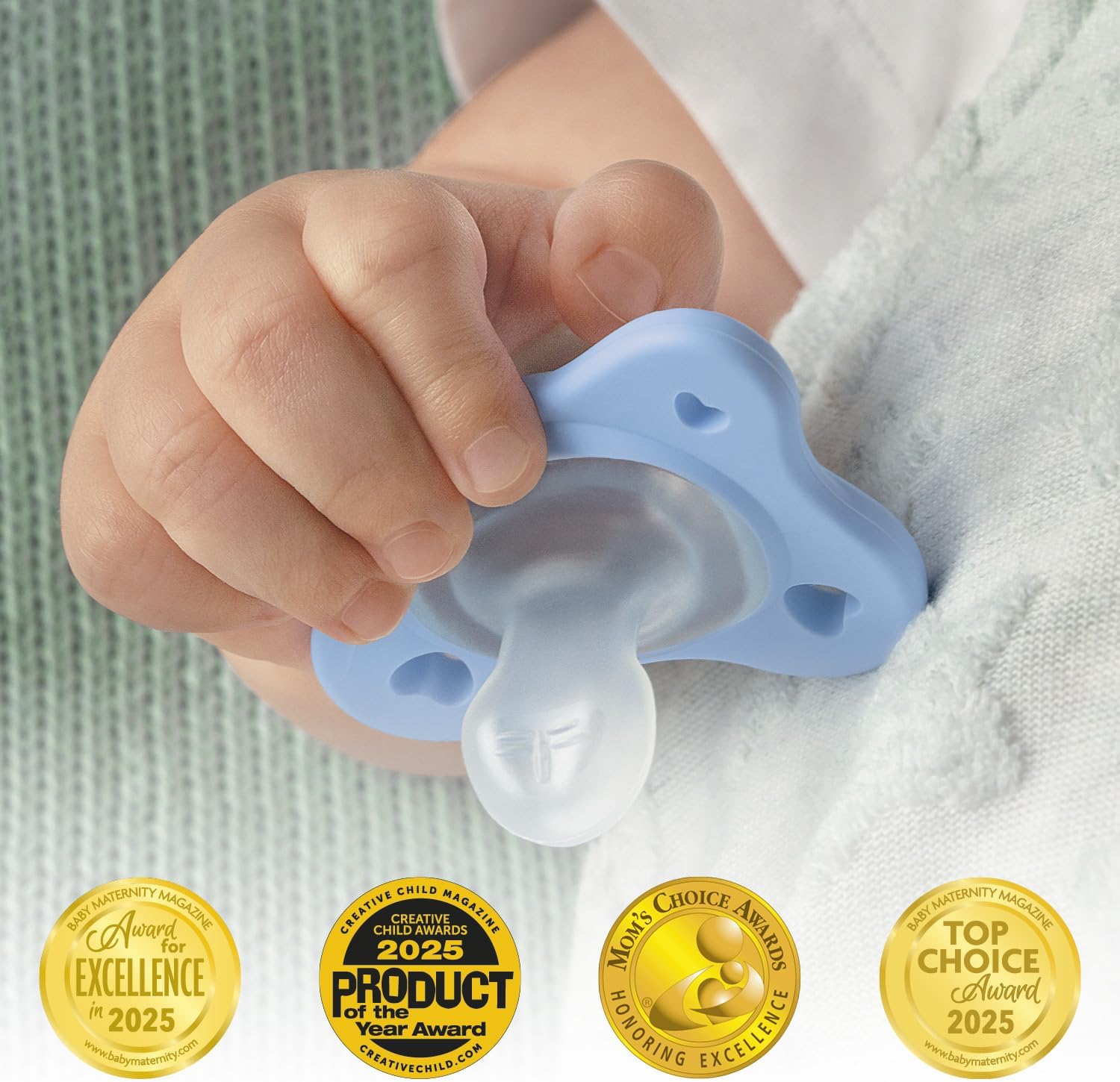 Detalle de Chicco Gommotto Dual Soft 16-36 mesi – ciuccio in silicone bicolore, doppia morbidezza e PhysioForma