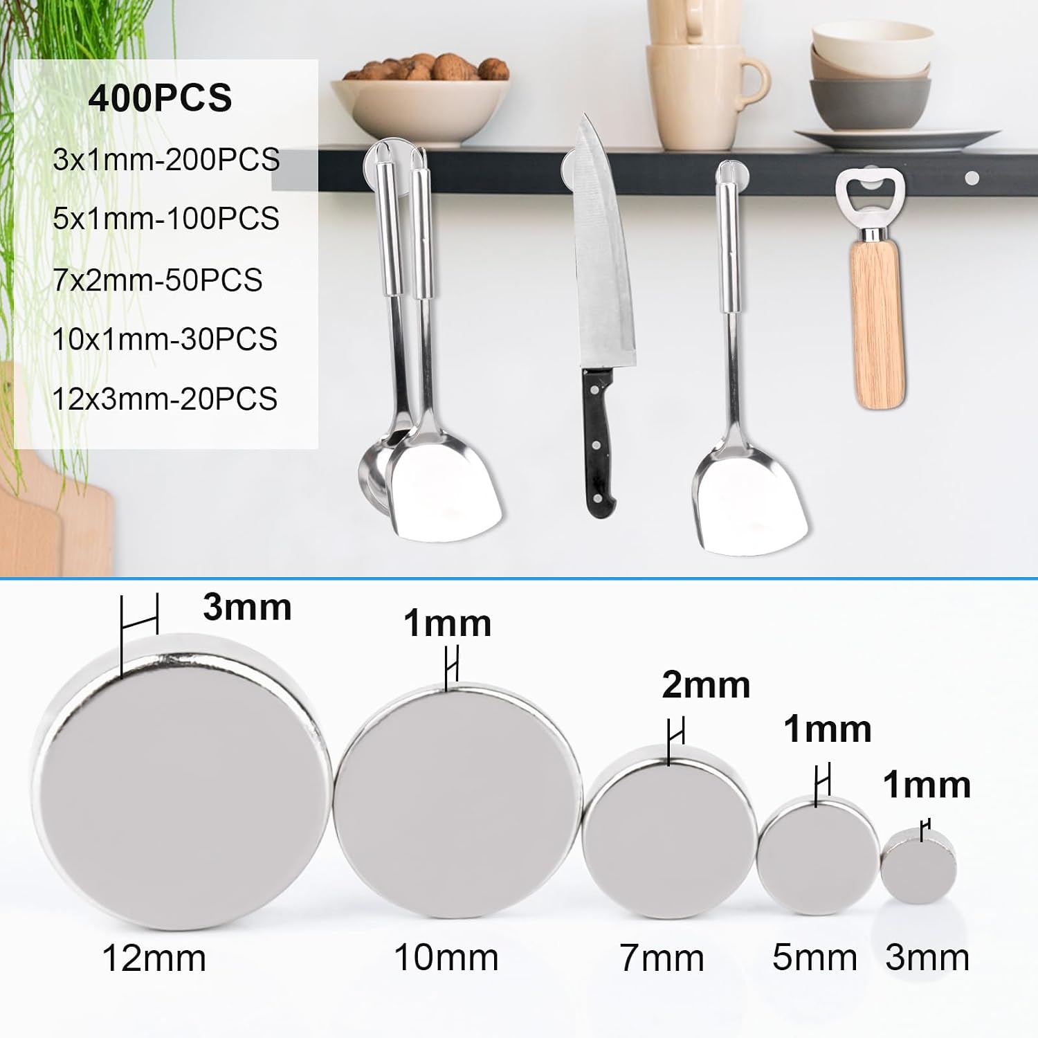 Detalle 2 de MIN CI Small Neodymium Magnets 330-pack for crafts 🧲