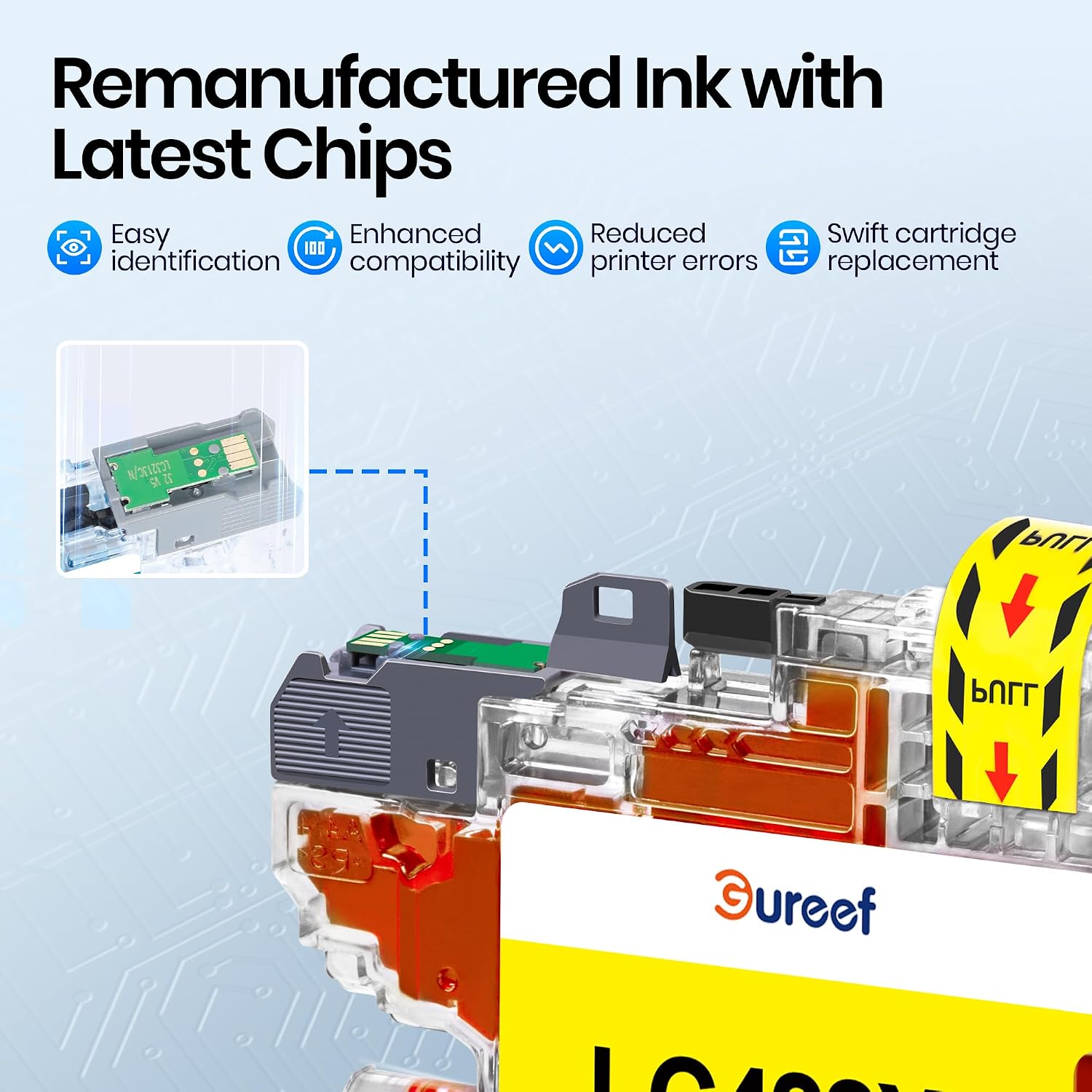 Detalle 1 de Gureef LC422XL ink cartridges for Brother LC422
