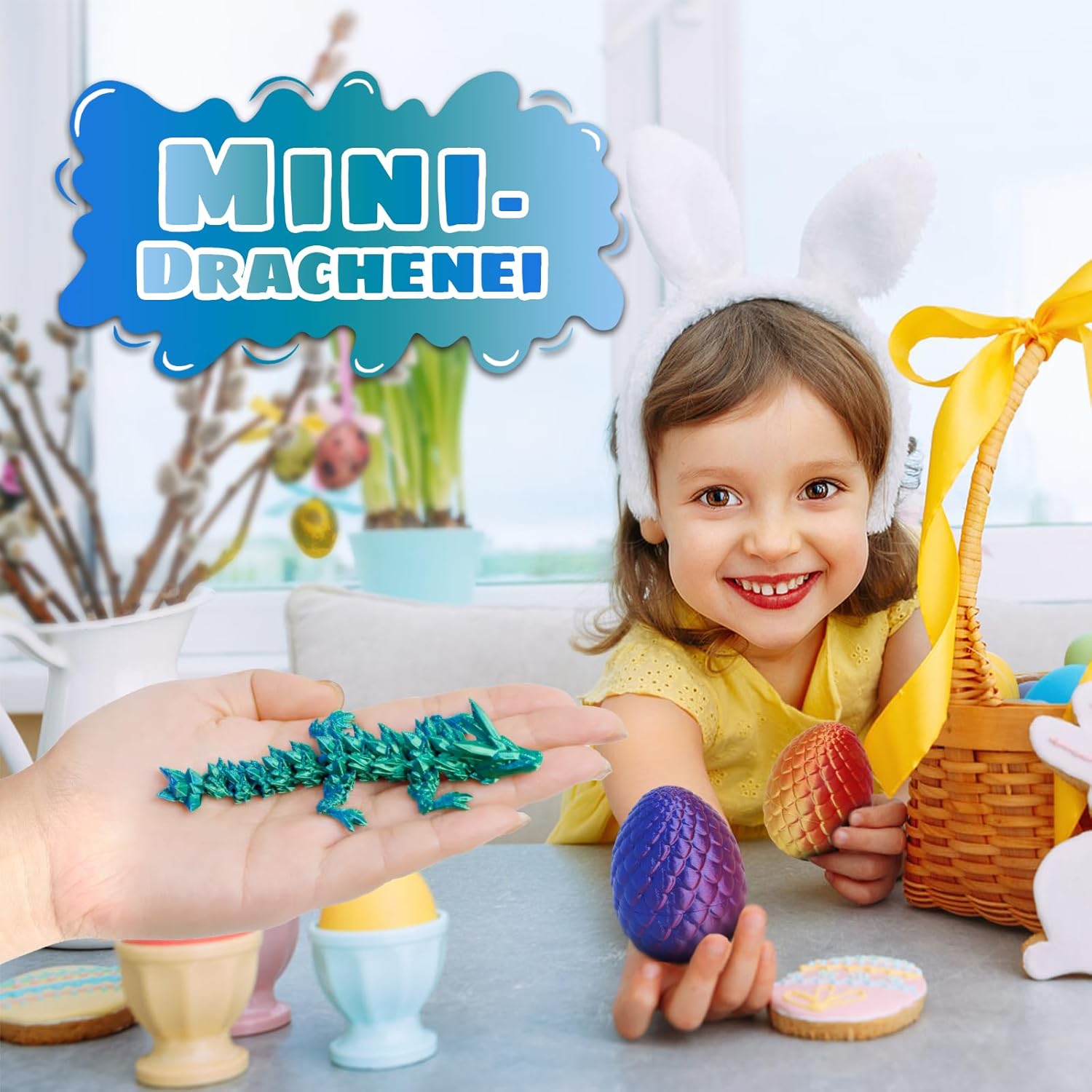 Thumbnail 2 de Flavery 3D Drache im Ei – flexibles Kristalldrache-Innenleben, Ostereier-Fidget-Spielzeug (4er Dracheneier)