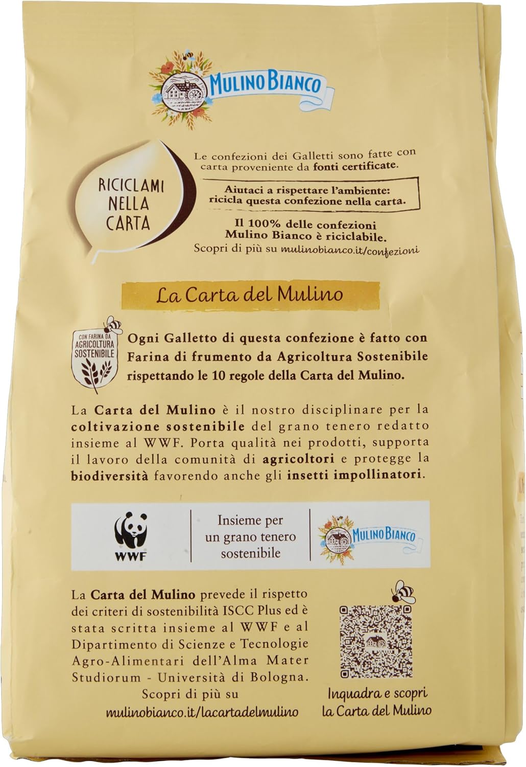Detalle 2 de Mulino Bianco Biscotti Frollini Galletti al Latte Fresco 100% Italiano, 350 g