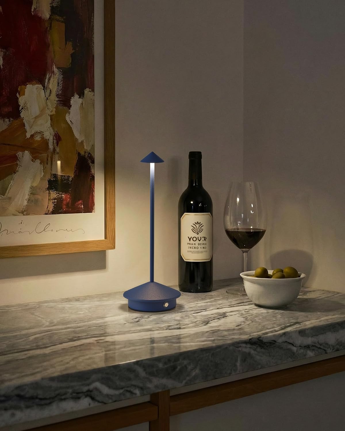 Thumbnail 6 de NEWSEE AMZ-TBL-023 Cordless LED Table Lamps, Blue Set of 2
