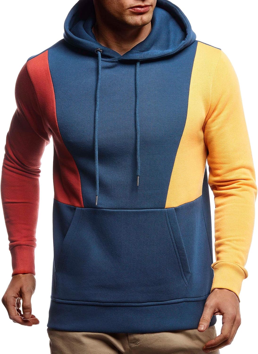 Detalle 2 de Leif Nelson Pull à capuche pour homme LN8348 – Slim Fit