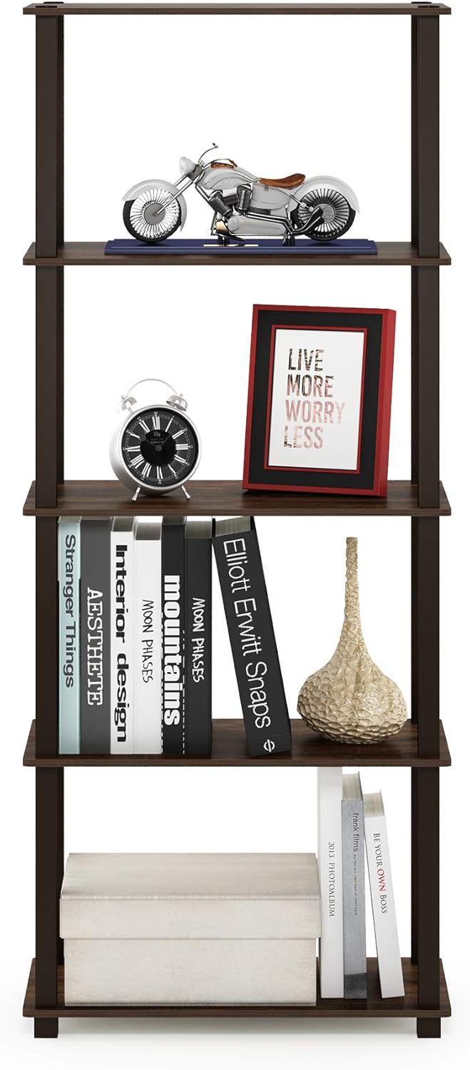 Thumbnail 3 de Furinno Libreria a 5 ripiani Walnut/Brown: stile essenziale e praticità