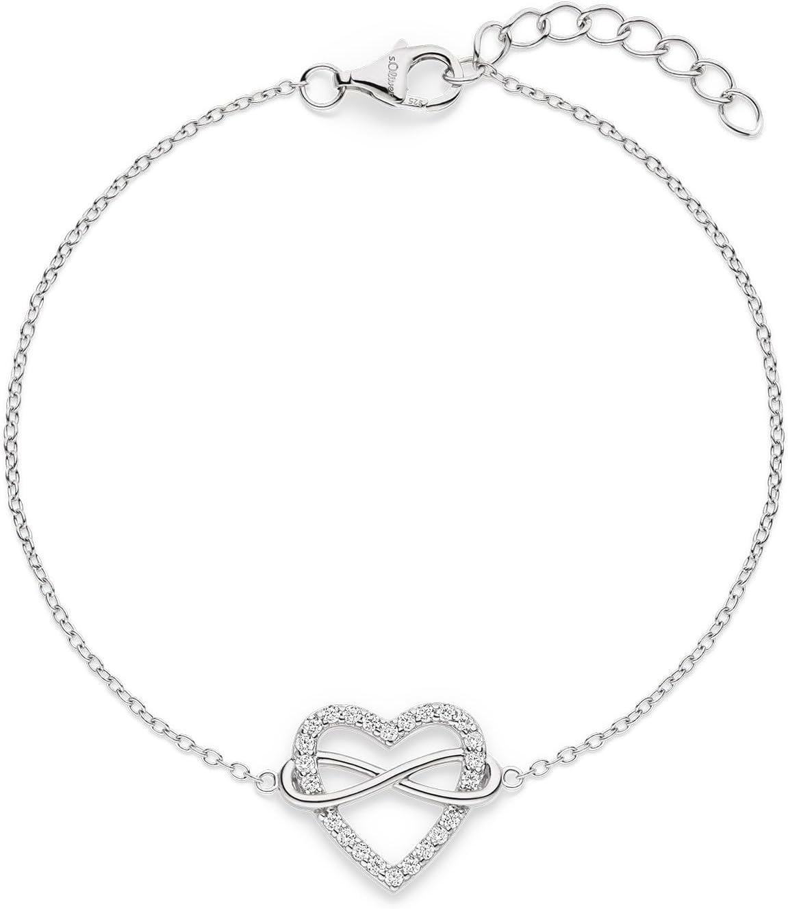 Thumbnail 3 de s.Oliver Damen Schmuck – Halskette aus 925 Silber mit Herz-Infinity Design