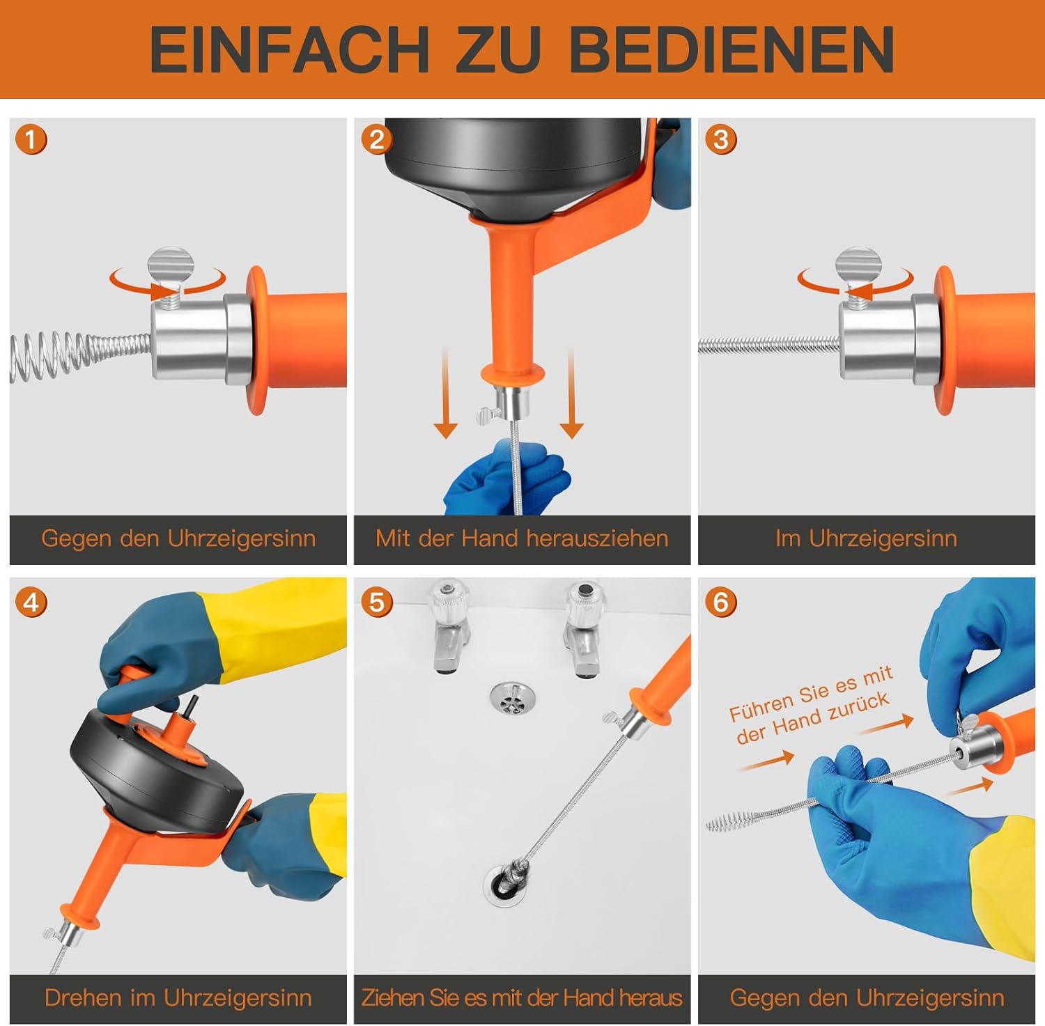 Detalle 1 de RISEMART Rohrreinigungsspirale 10 m