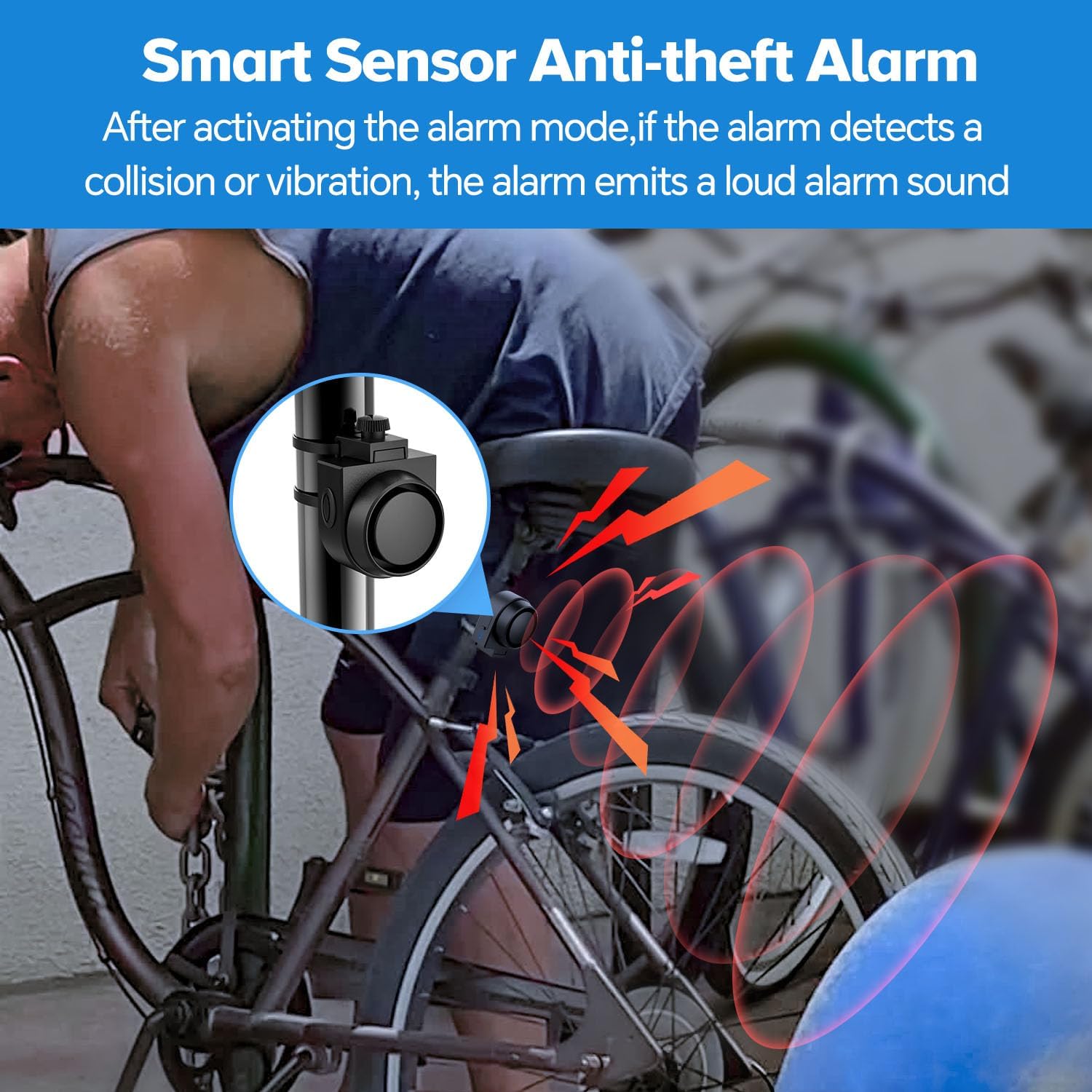 Detalle 2 de XIAOKOA Alarme Antivol Alarme Intelligente Télécommande