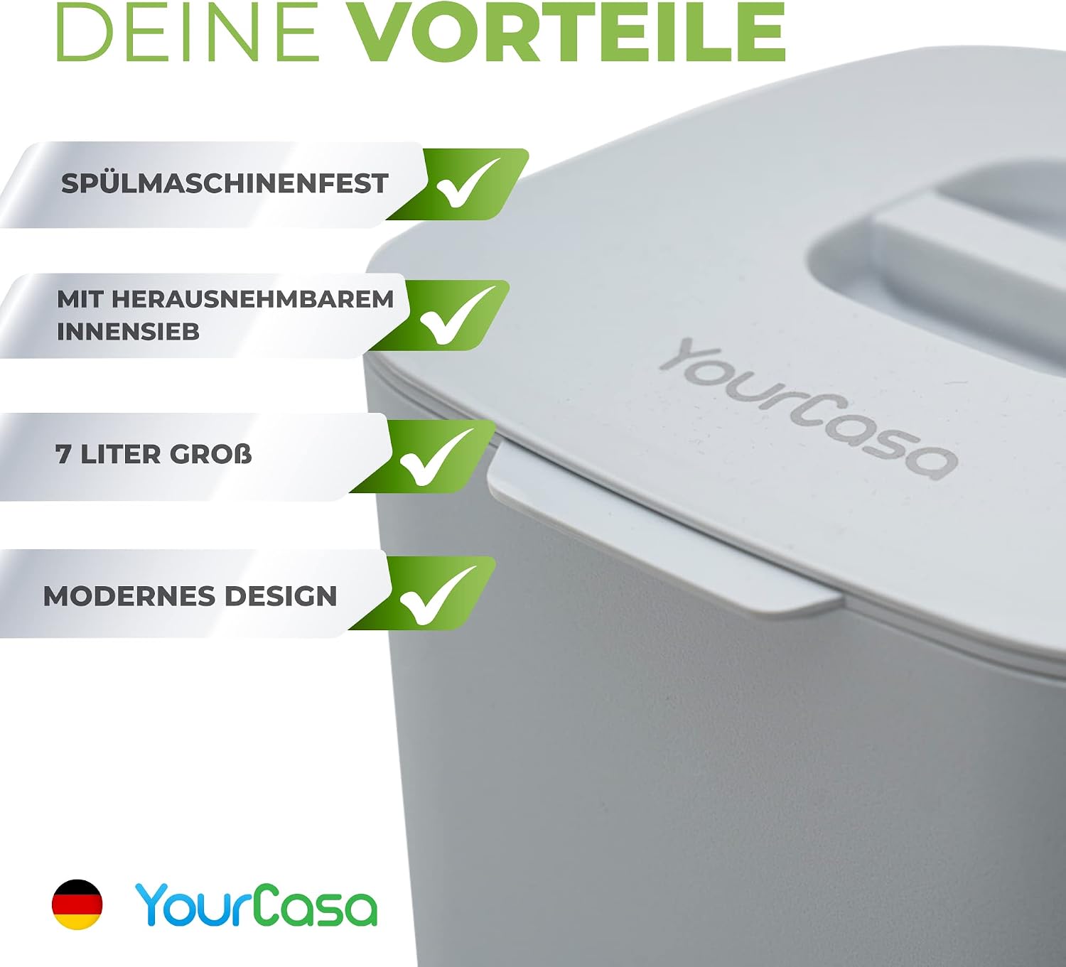 Thumbnail 4 de YourCasa Biomülleimer Küche 7L