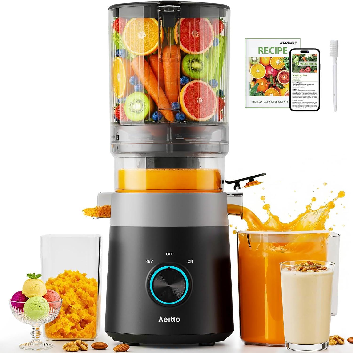 Detalle de Aeitto Cold Press Juicer 100oz
