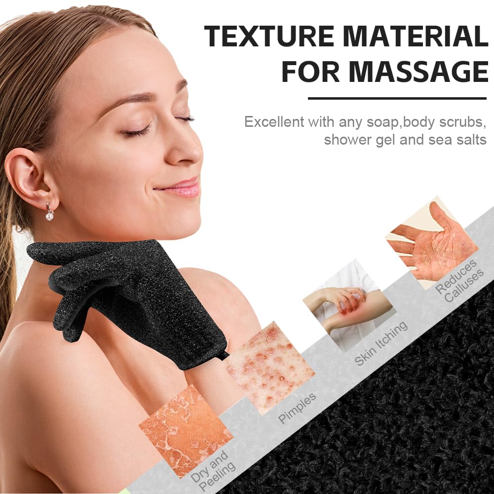 Thumbnail 5 de Vicloon Peeling-Rückenreiniger Set mit Peelinghandschuhen (2 Paar) und doppelseitigem Rückenpeeling-Waschlappen