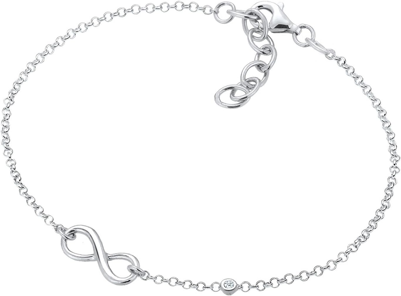 Detalle 2 de Elli Infinity Armband 0,02 Karat Silber 925
