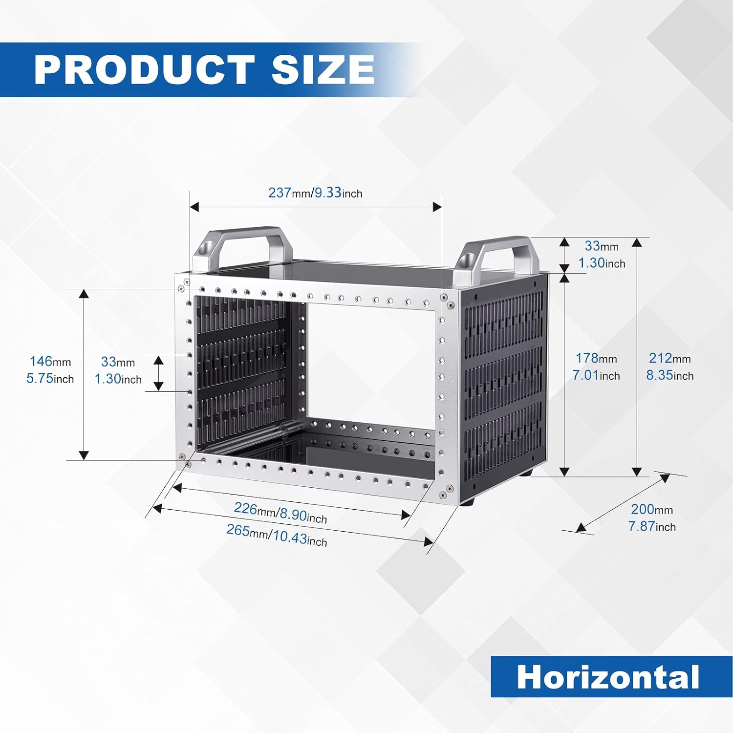 Thumbnail 2 de GeeekPi DeskPi RackMate TT Mini Server Cabinet (Silver) with 2x 0.5U rack shelves