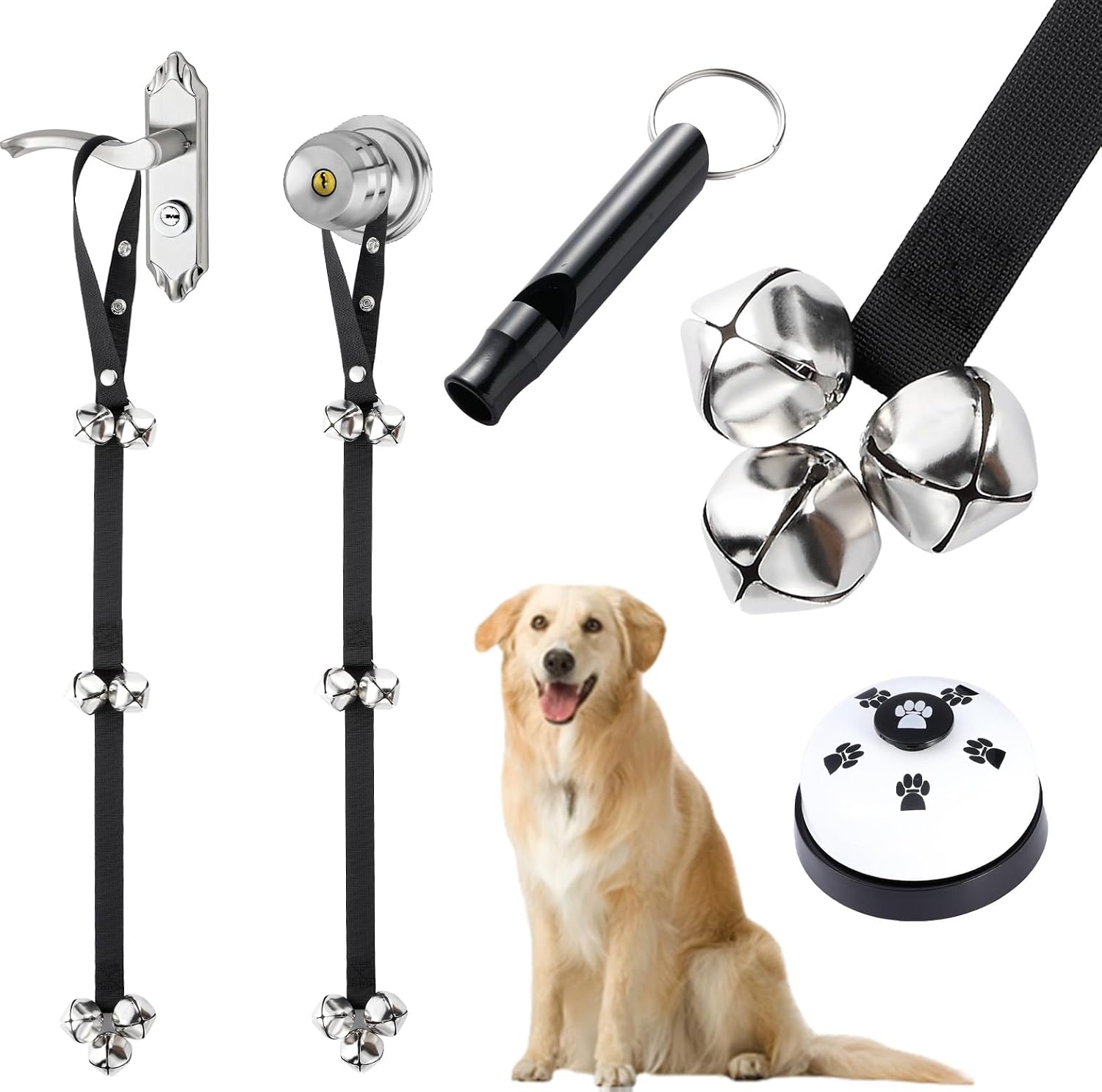 Yizerel 2 Pack Dog Doorbells – Adjustable, Durable Potty Training Bells for Go Outside