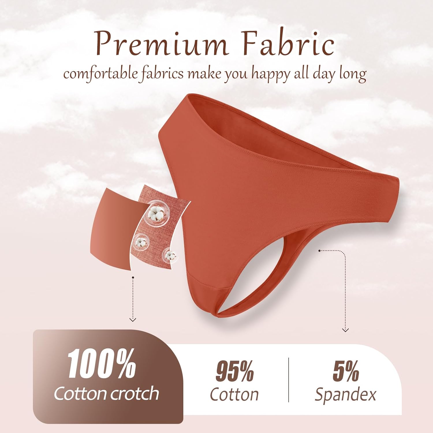 Thumbnail 5 de READY TO LOVE Cotton Thongs Pack XS-XL