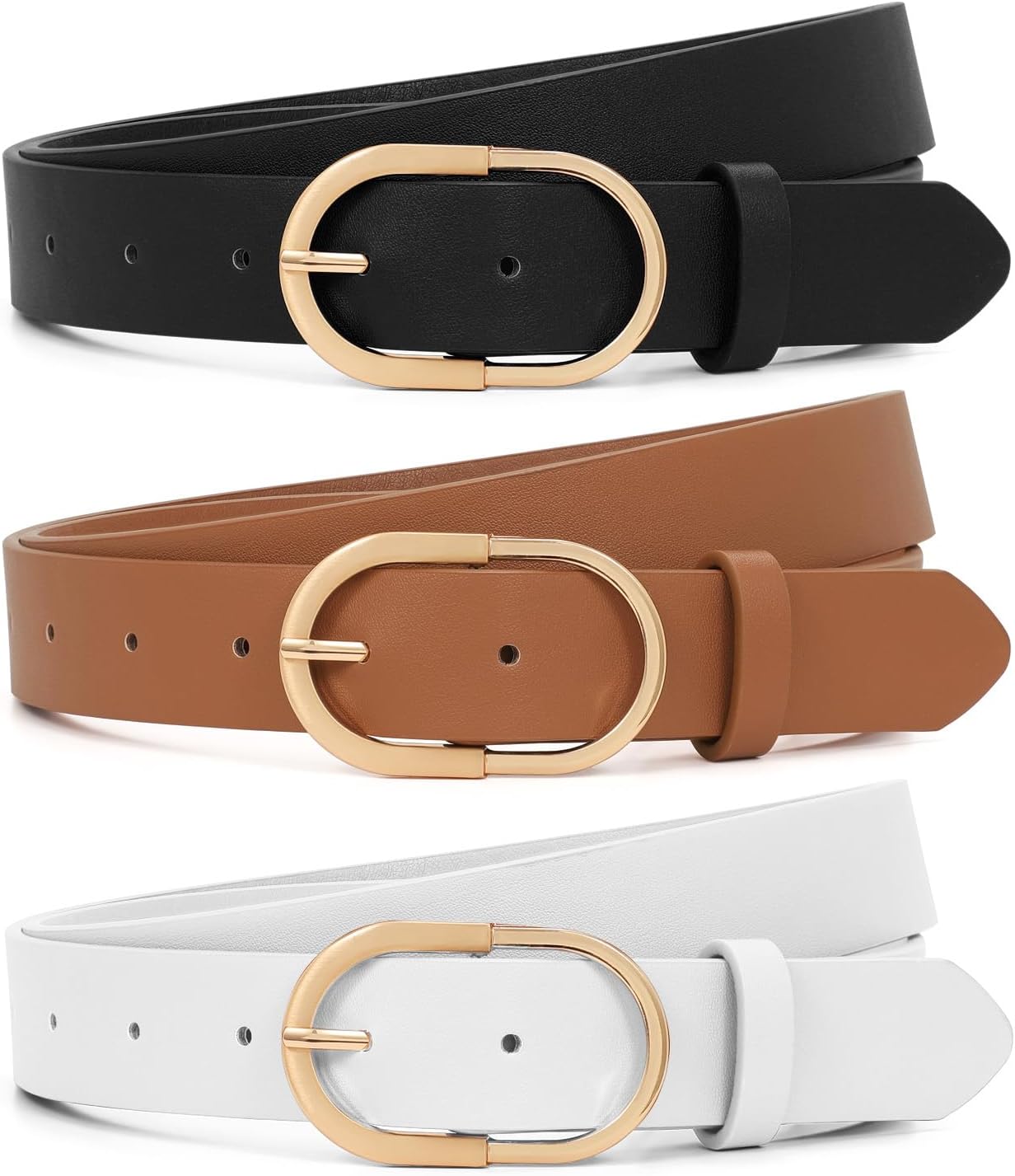 Detalle de XZQTIVE 3 Pack Women's Leather Belt 1.3in