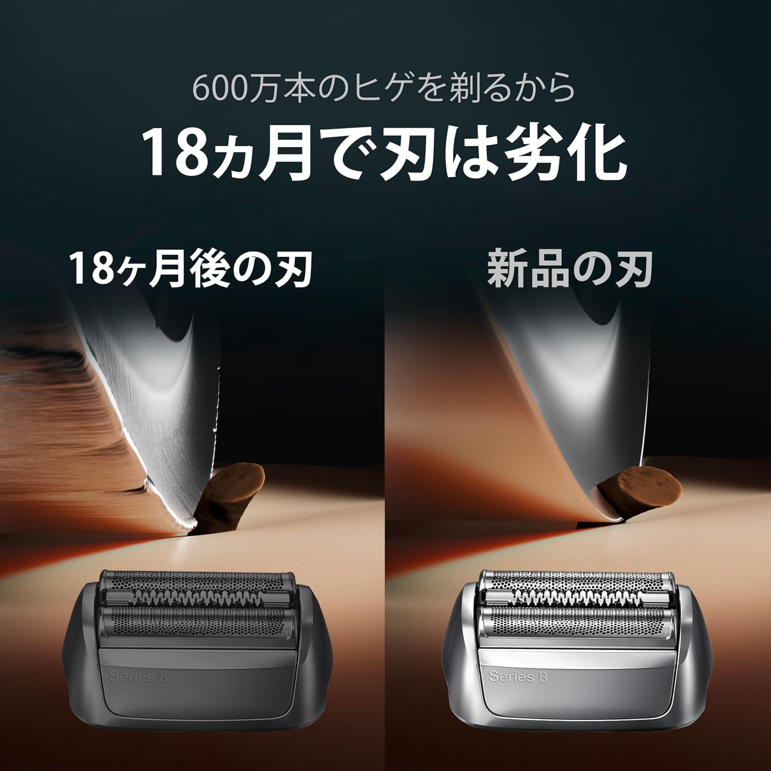 Detalle de ブラウン F/C83M-b シリーズ8用替刃 シルバー・交換目安約18か月