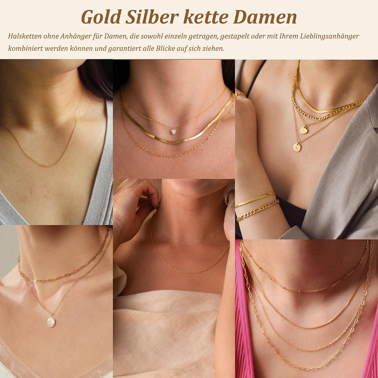 Thumbnail 5 de ZHESHY Gold Silber 925 Kette Damen 41cm 💎