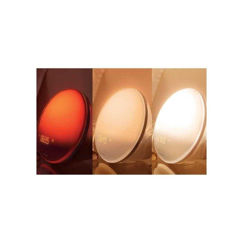 Detalle 2 de Despertador con Luz Philips SmartSleep HF3521/01 Simulador de Amanecer 20 Niveles Brillo