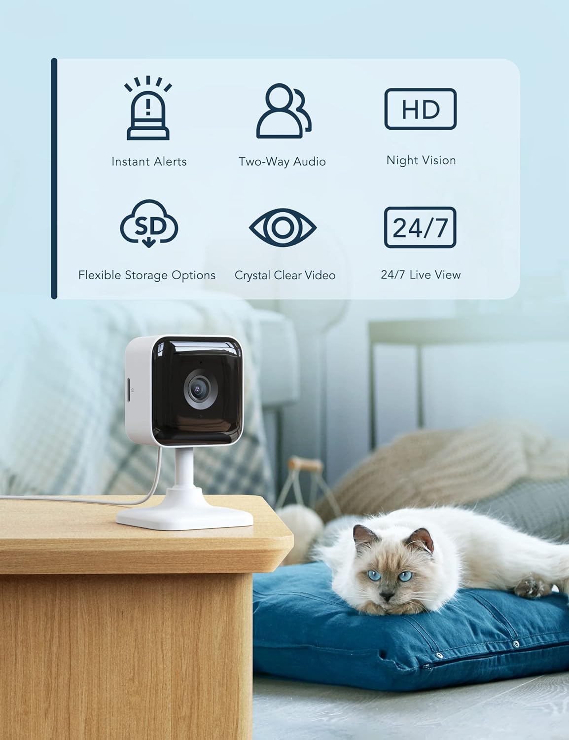Detalle 2 de GNCC Indoor Camera 2K 2-pack security camera