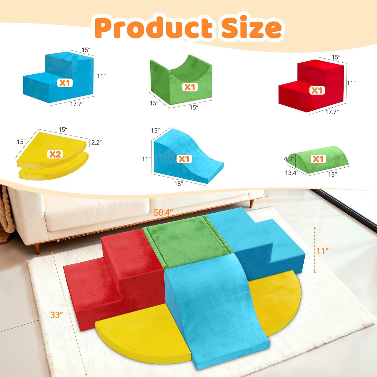 Thumbnail 5 de JWPEHOE 7-Piece Toddler Foam Climbing Toys for Indoor Play