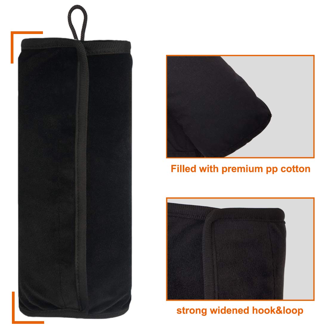 Thumbnail 4 de COOLBEBE Seat Belt Pillow for Kids, Soft Velvet Shoulder Pad, Black
